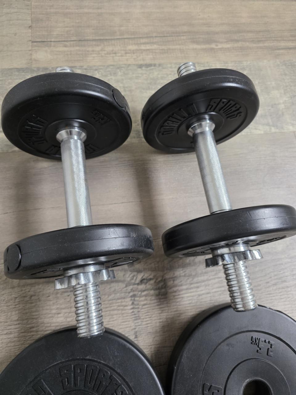 Dumbbells met verwisselbare schijven