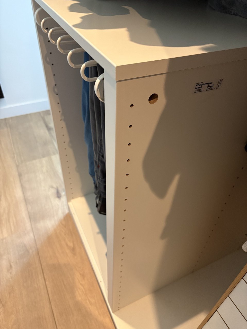 IKEA pax kledingkast verdeler met broekenrek