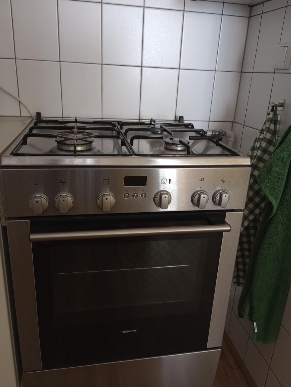 Siemens Vrijstaand Gasfornuis (RVS)