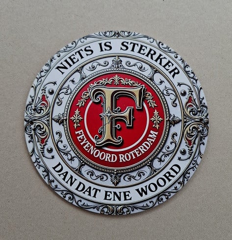 Feyenoord Houten Decoratiebord