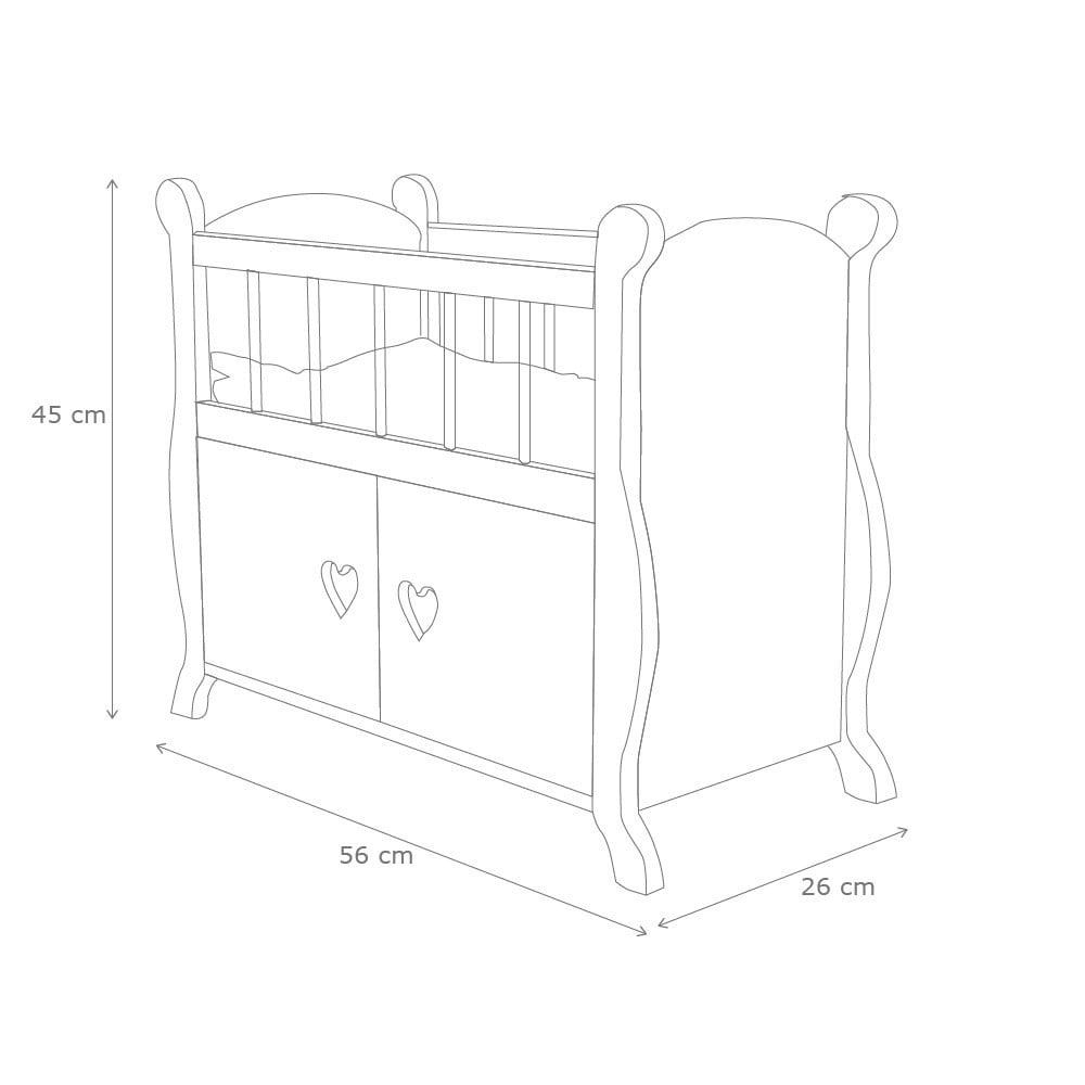 Bandit & Angels poppenbed met bergruimte