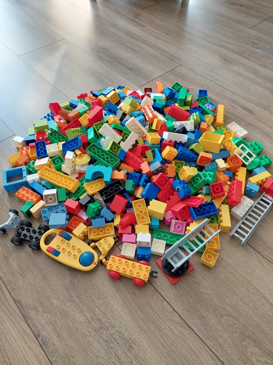 Te koop grote zak met duplo blokken