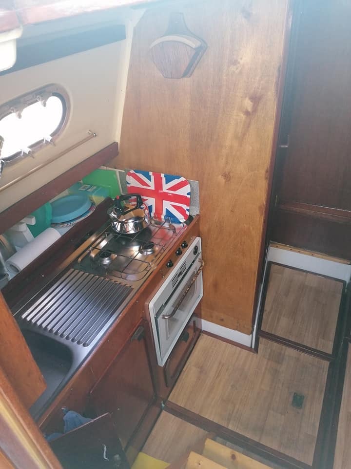 Motorboot. Polyester overnaads