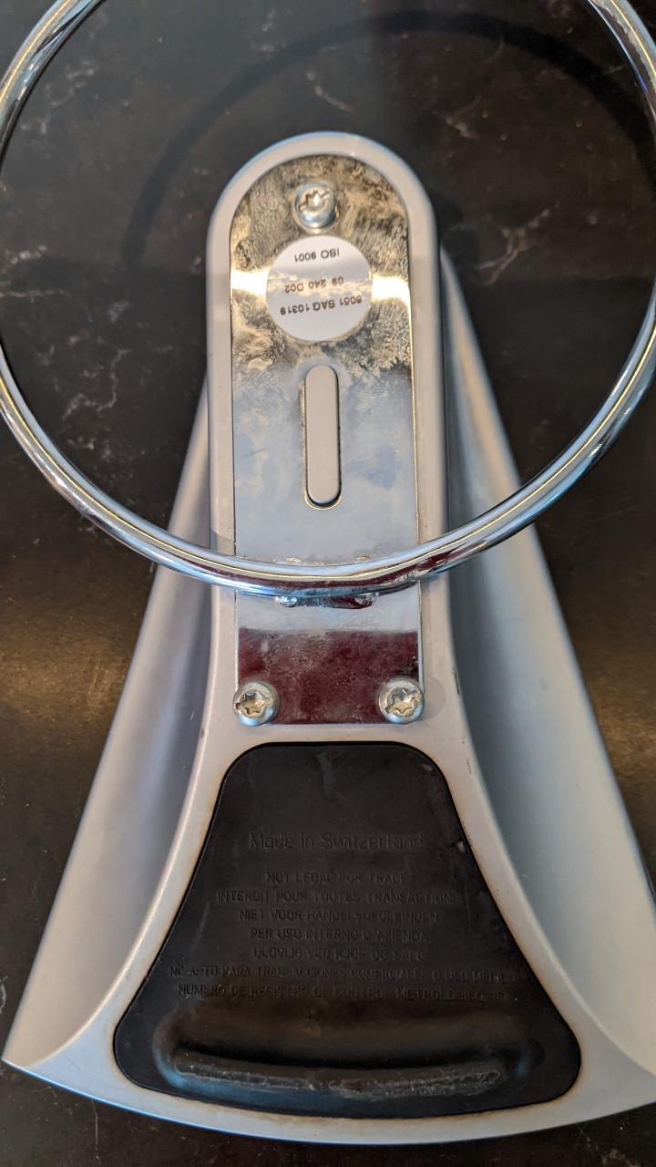 Huishoud keuken weegschaal. RVS schaal. Werkt op batterij we