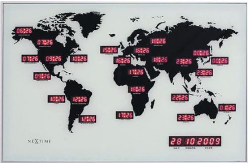 Nexttime wereldklok Digitaal nieuwstaat