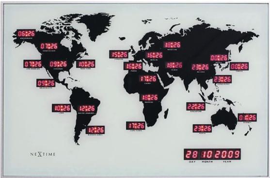 Nexttime wereldklok Digitaal nieuwstaat