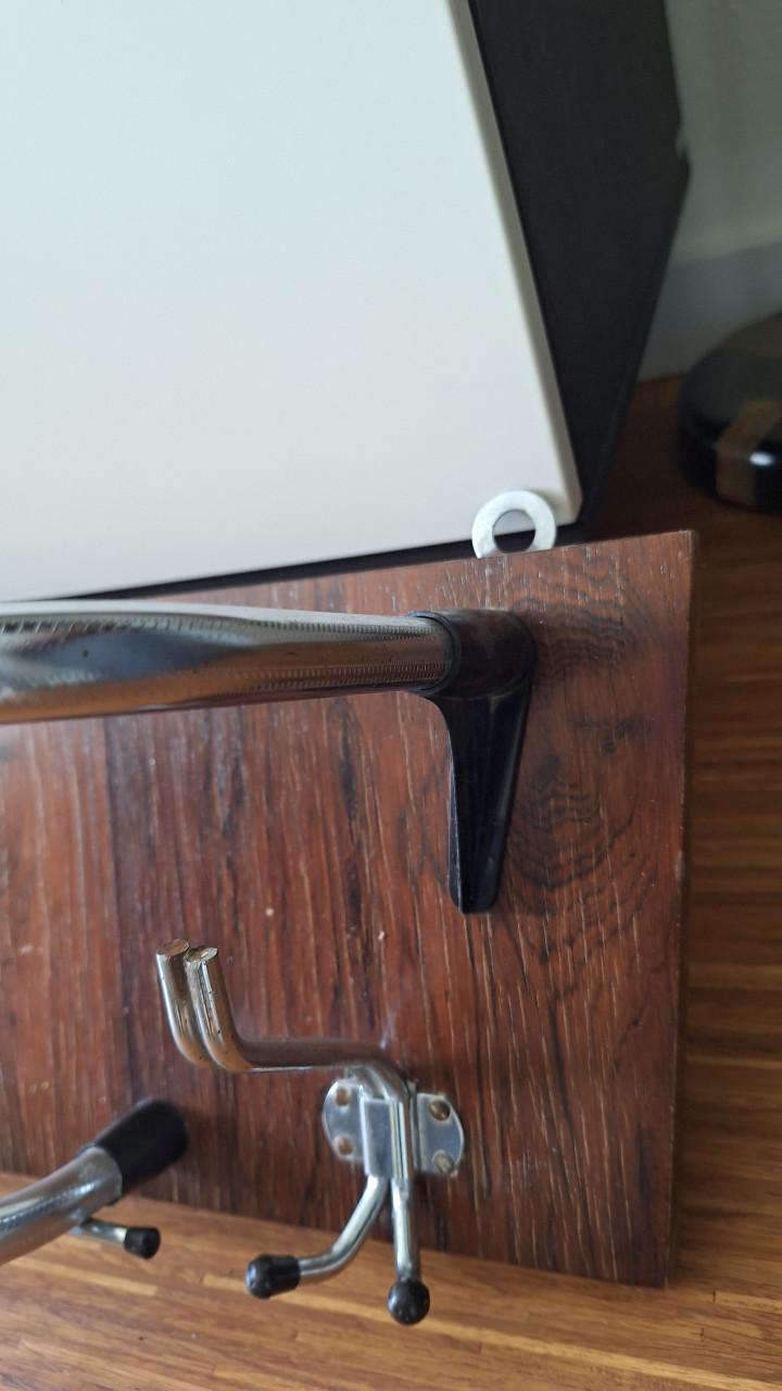 Retro kapstok hout met rvs-haken