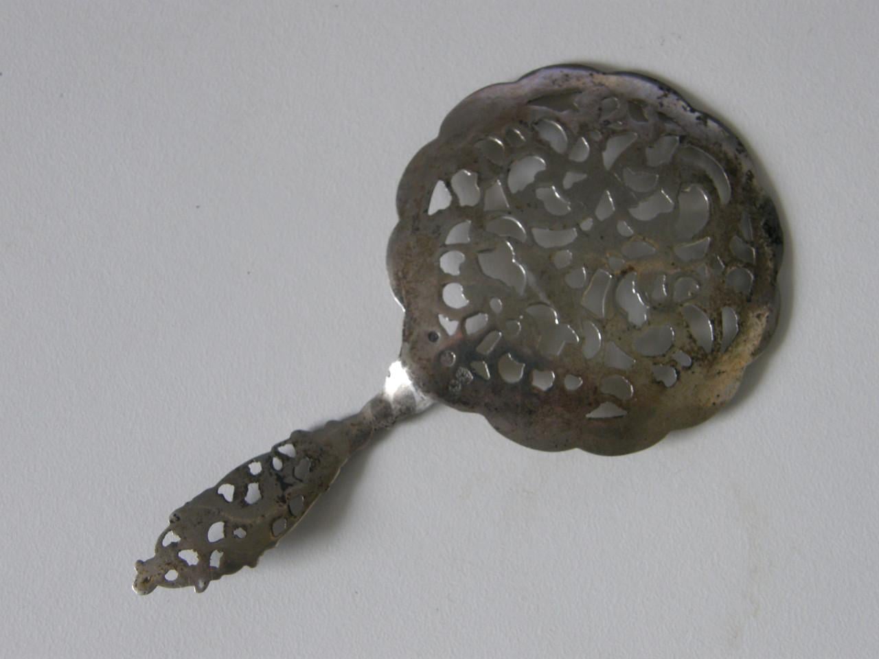 Antieke zilveren Natfruitschep