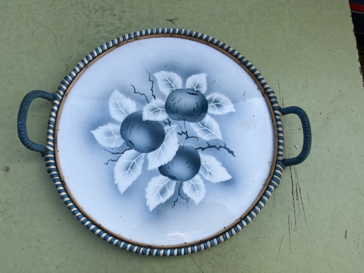 Porseleinen serveerschaal Antieke art-deco