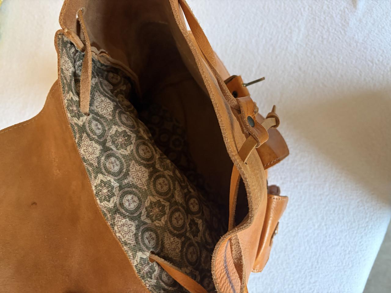 Leren rugtas