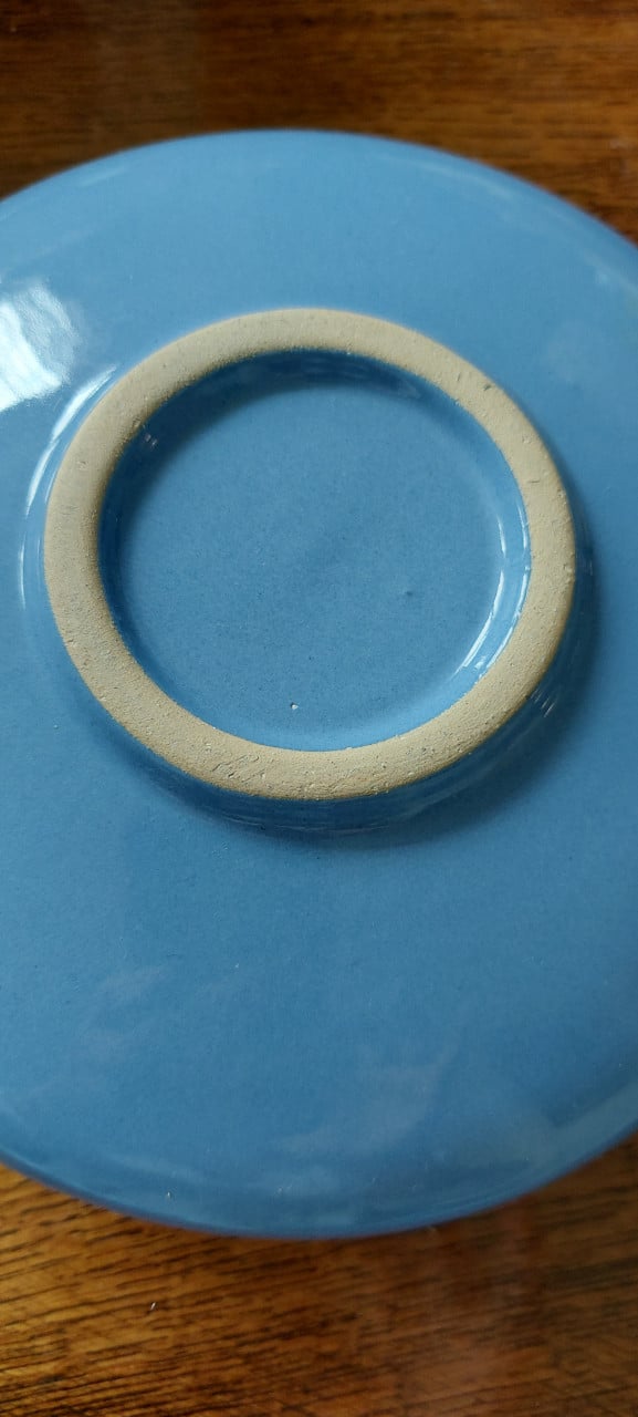 Tuin drie nieuwe blauwe drijfschalen voor lampolie