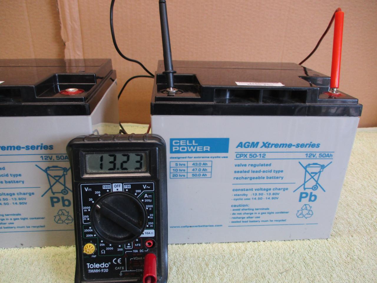 2 zgan AGM 12v-50Ah accu,s scootmobiel
