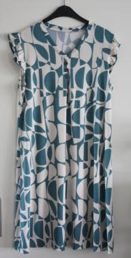 Groen witte jurk maat m-l