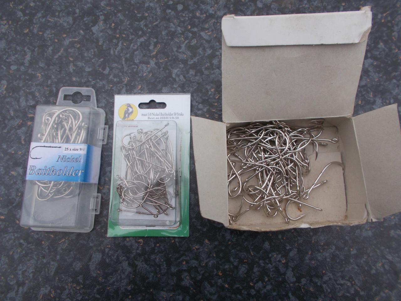 BAITHOLDER HAKEN maat 5/0; maat 6/0 en maat 9/0
