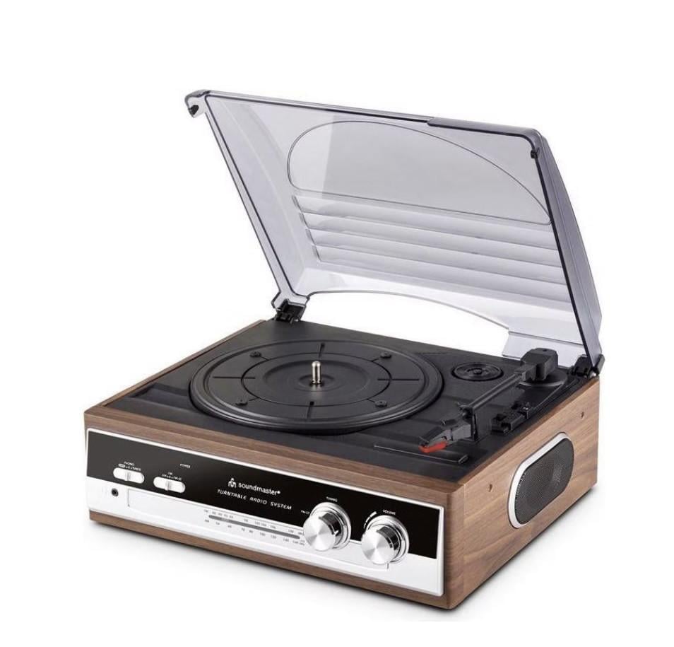 Soundmaster Platenspeler met Radio Systeem - Hout