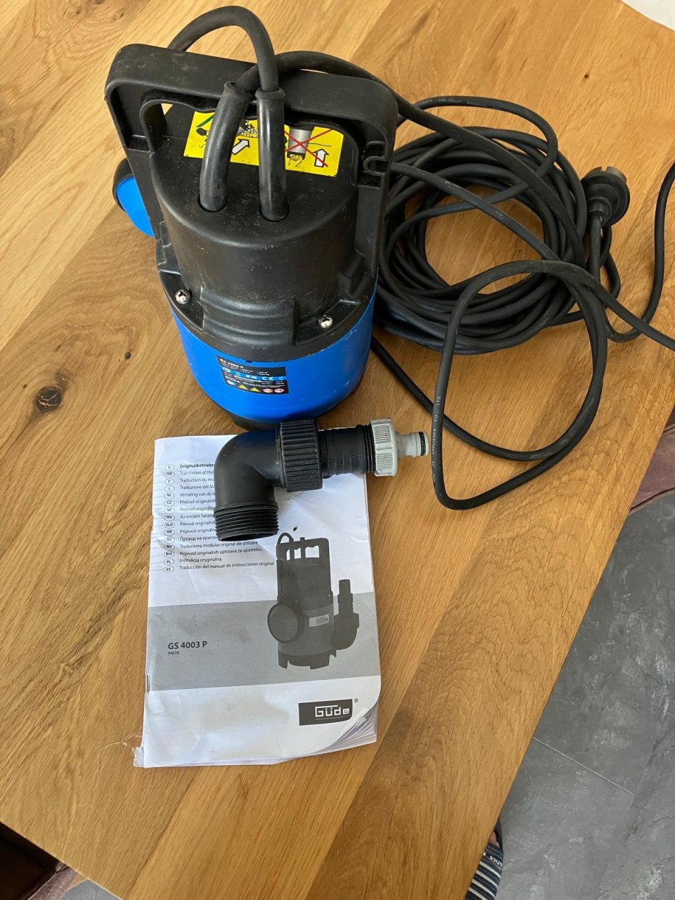 Waterpomp voor legen vijver