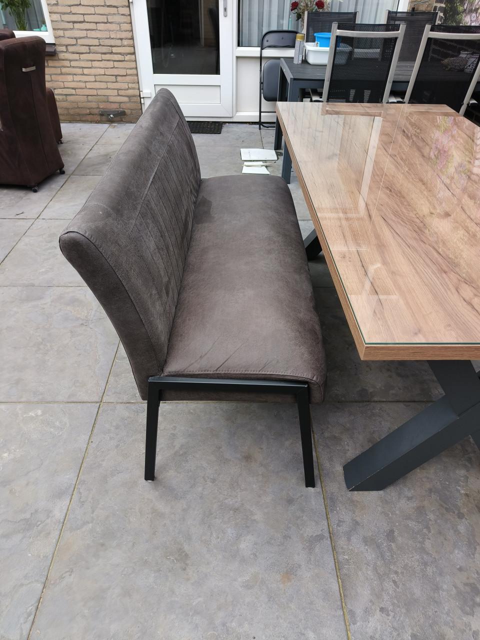 Eettafel met eetzitbank 190x90