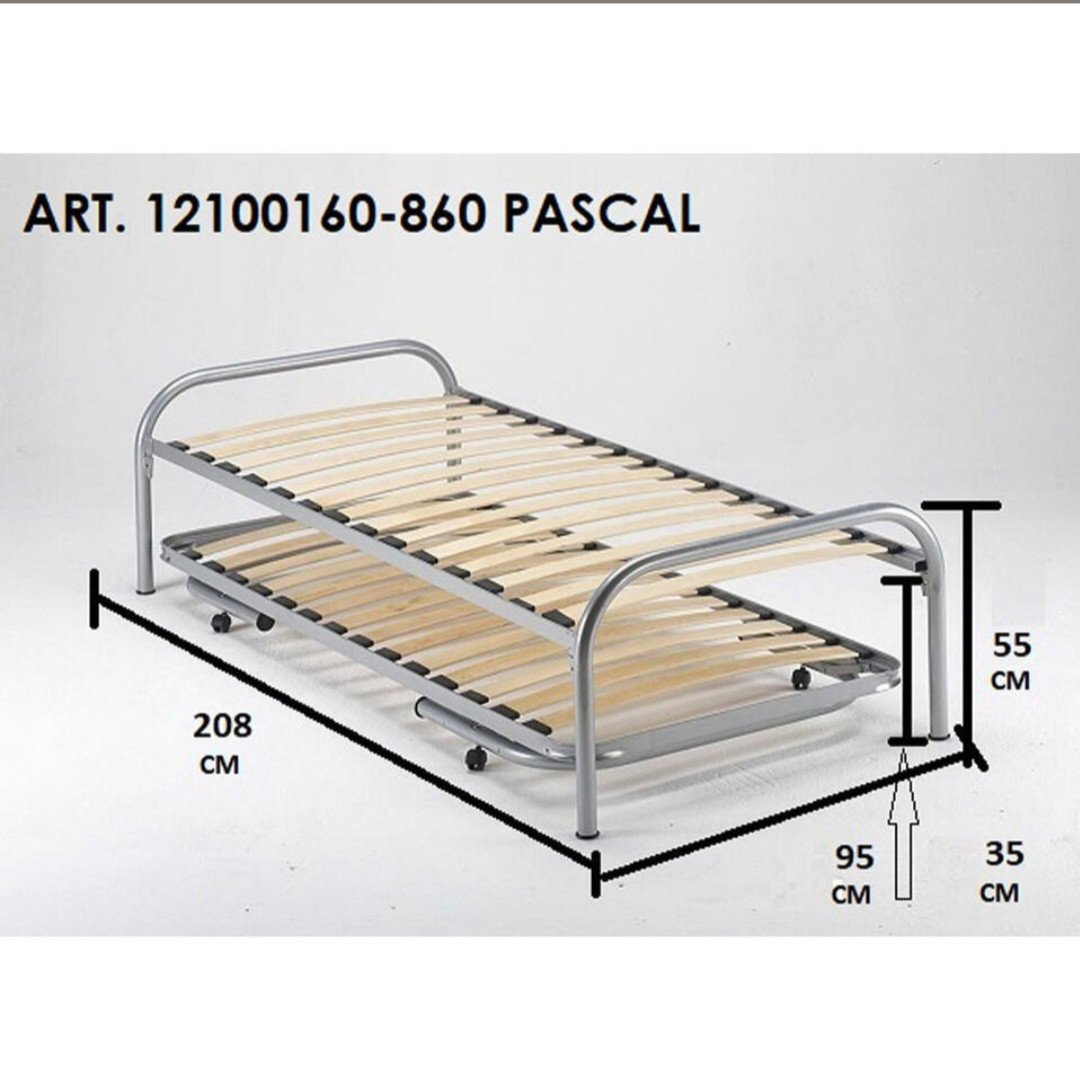 Bed met onderschuifbed met matrassen