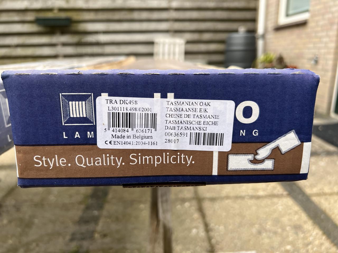 50-55m2 Tasmaanse Eiken laminaatvloer GERESERVEERD