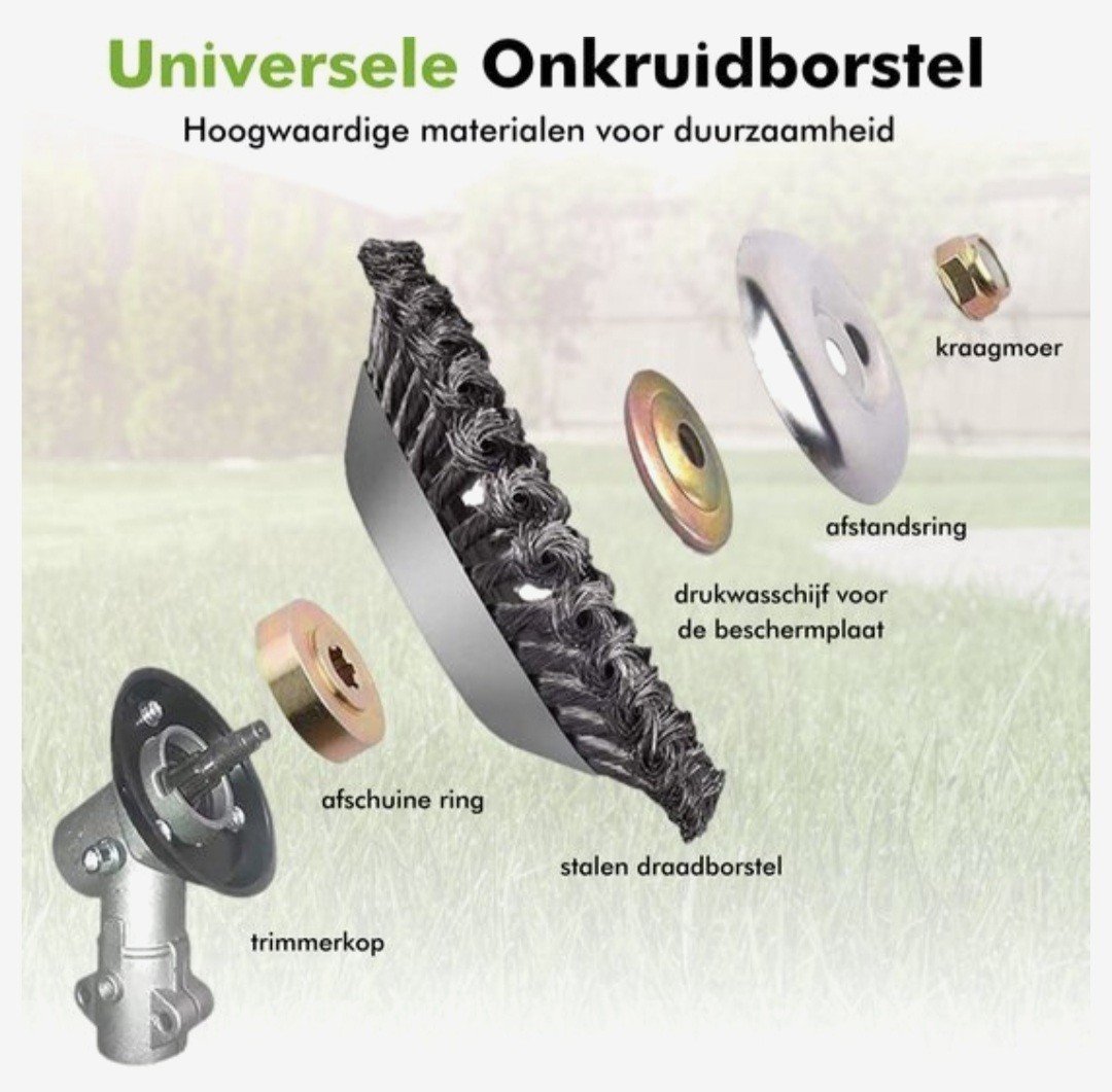 Universele Onkruidborstel 15 CM Geschikt voor alle bosmaaier