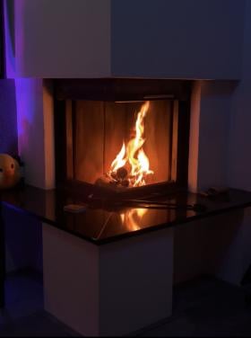 Stalen inbouw open haard