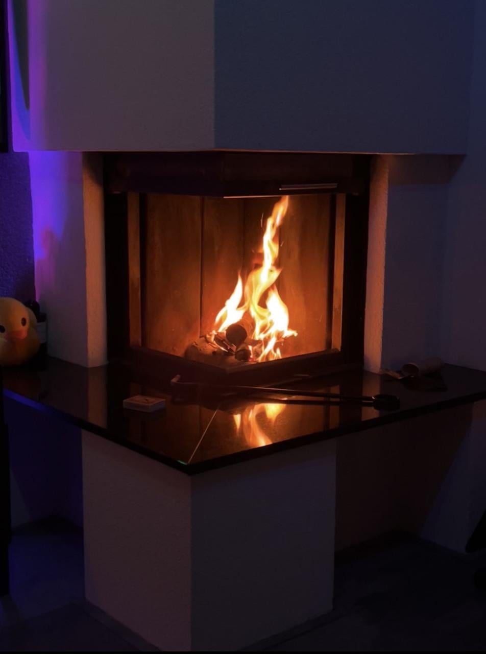 Stalen inbouw open haard