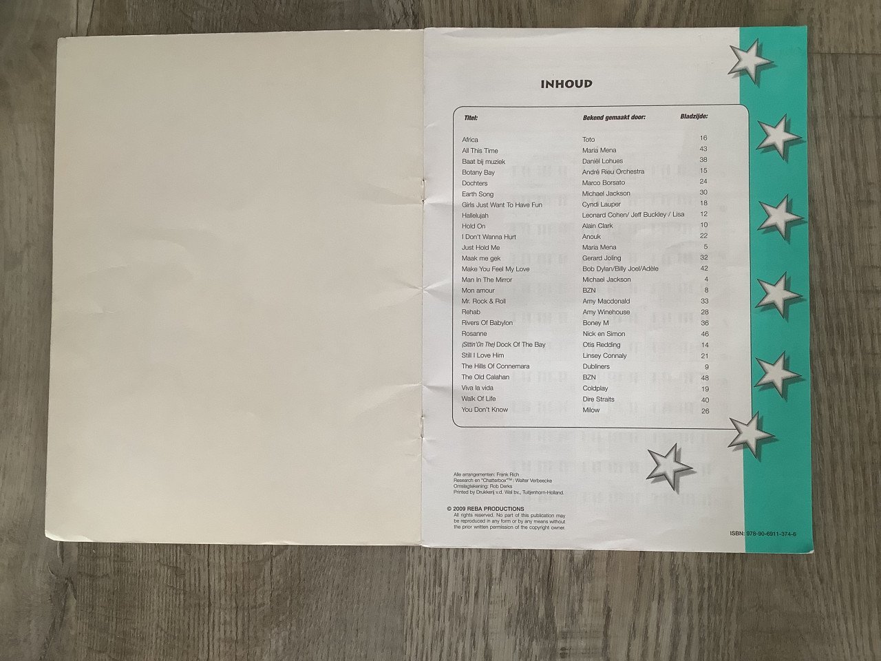 Bladmuziek: 2x Dit Songboek zocht ik, Made in Holland 6, Italian Favorites