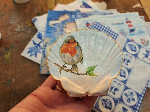 Workshop Decoupage op Sint-Jacobsschelpen