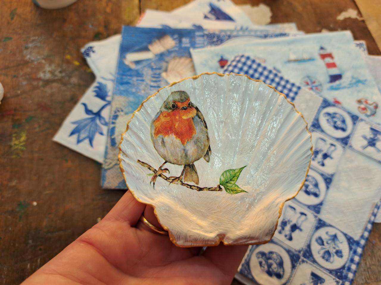 Workshop Decoupage op Sint-Jacobsschelpen