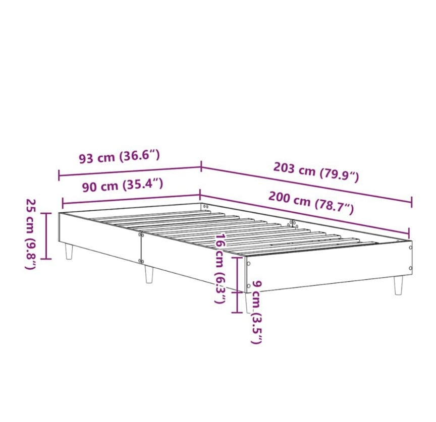 Eenpersoons bedframe