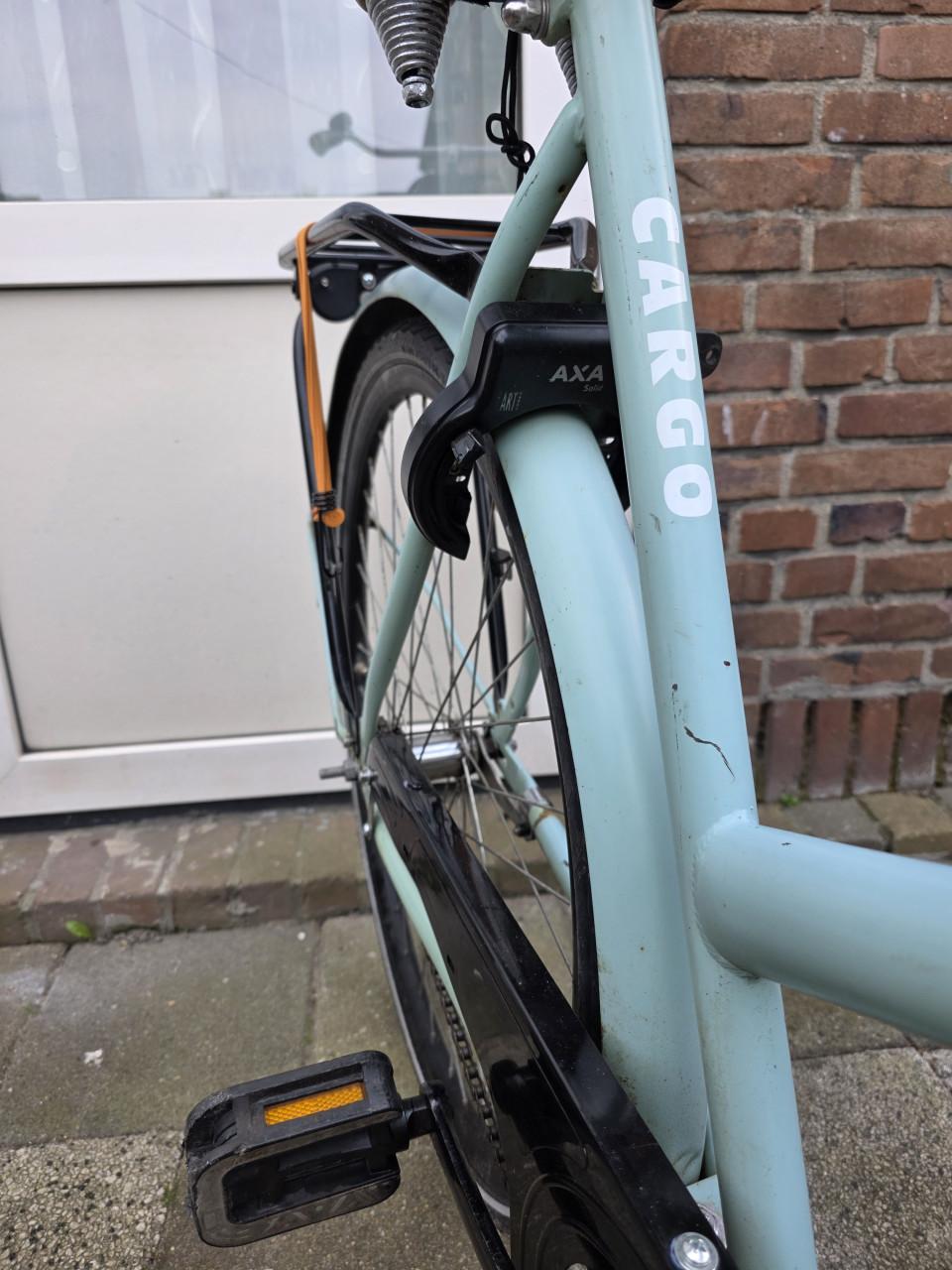 Dames fiets met voordrager-CORTINA-28 inch-Fr.maat 56cm-trap rem achter