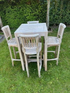 Barset teak voor terras/tuin