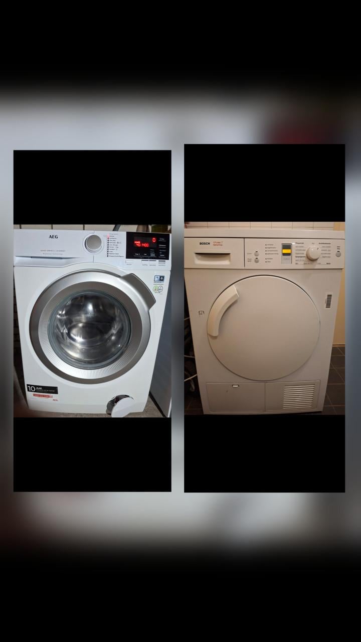 AEG Wasmachine en BOSCH Condensdroger