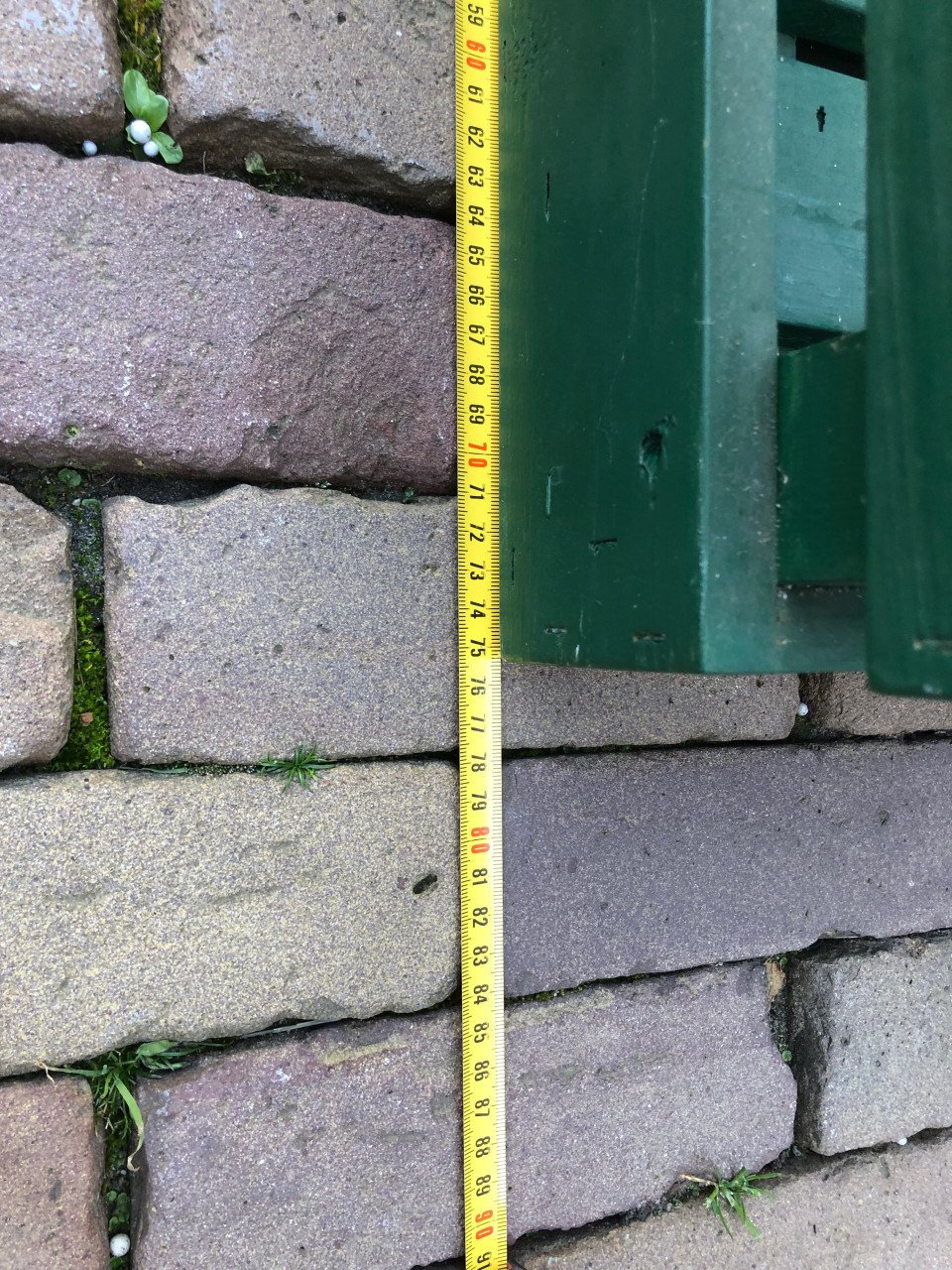 Groene houten krat