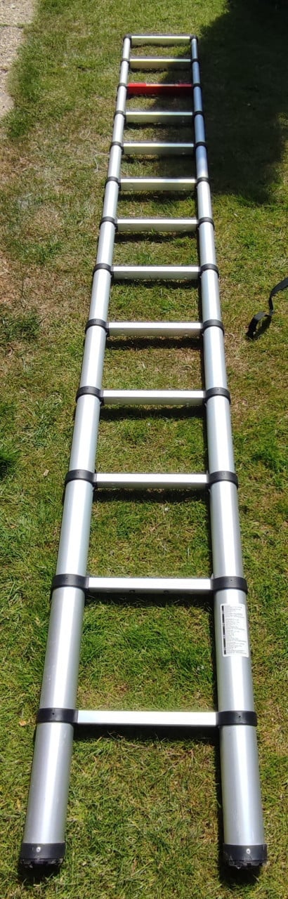 Telescoopladder 3,88m - ingeklapt 120cm x 48 cm