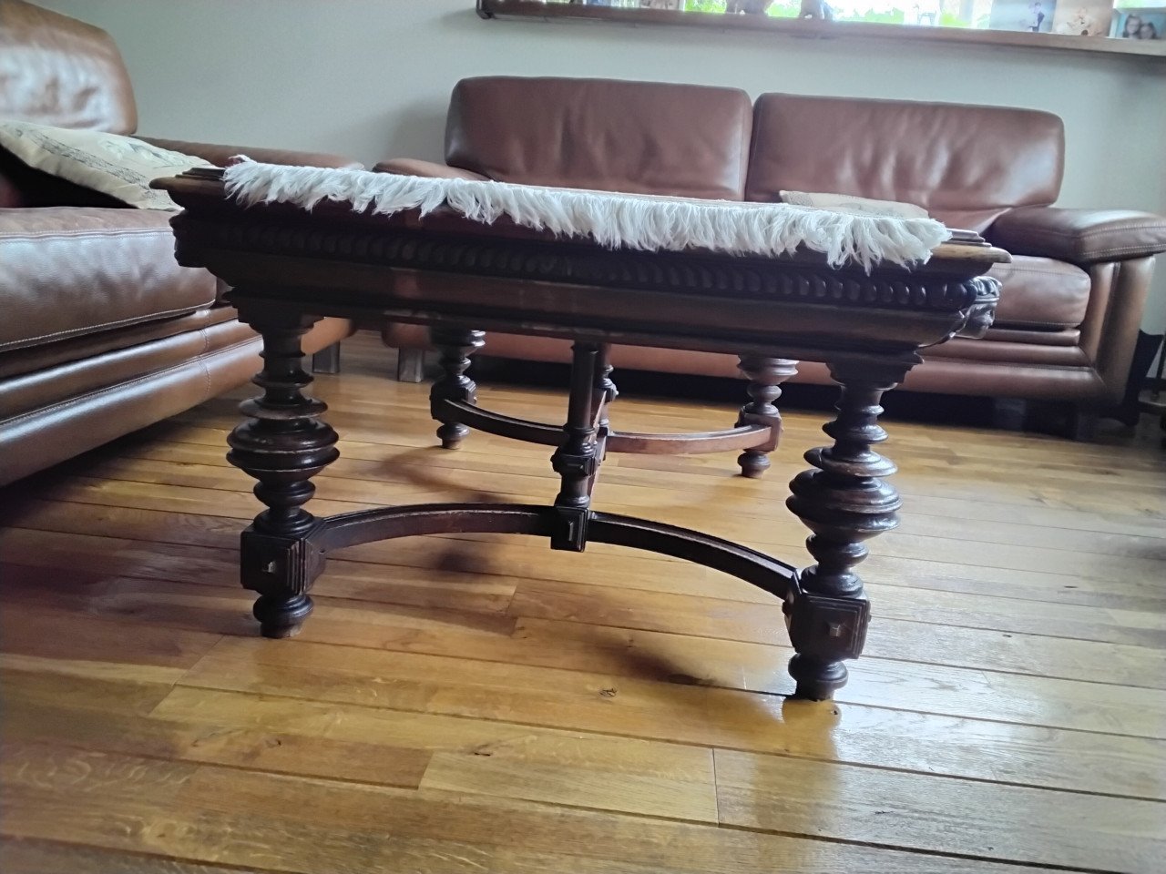 Antiek salontafel + ladenkast