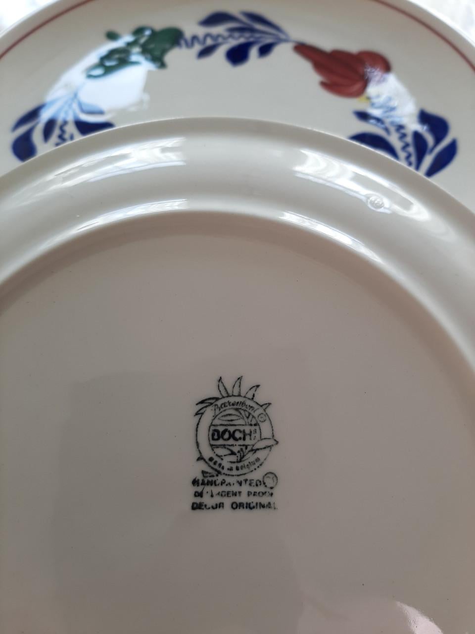 BOERENBONT BOCH - 6 SOEP / PASTA BORDEN - DIA 24 CM
