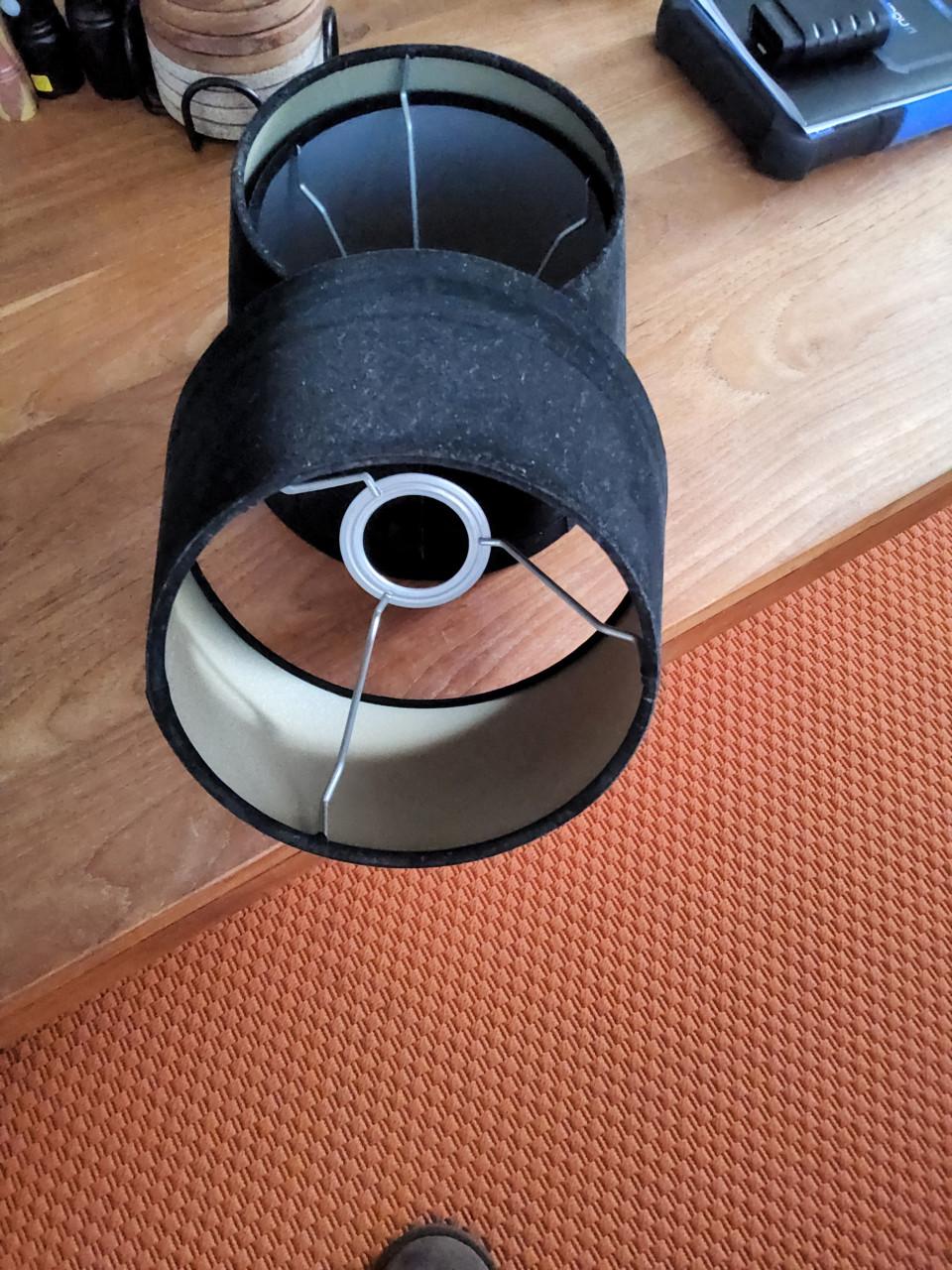 Zwart fluwelen lampekappen 3x