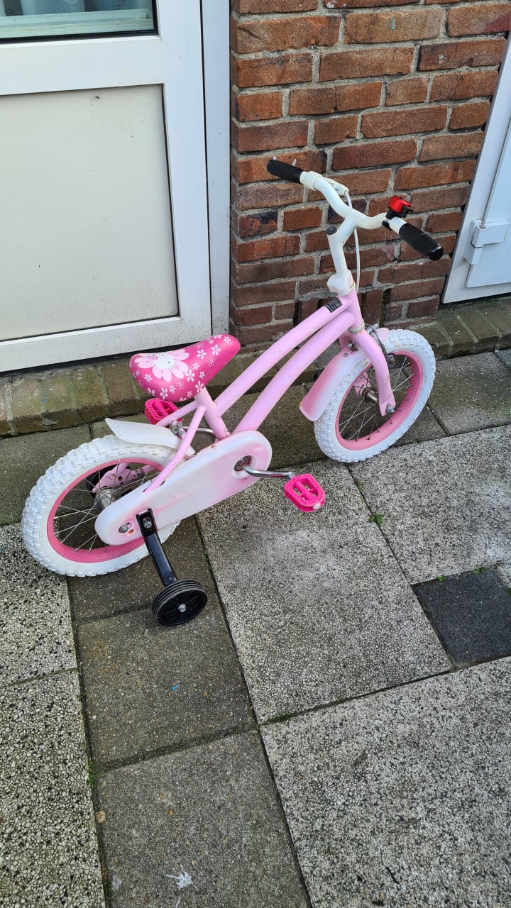 Meisjes fiets merk Hello Kitty - 14 inch-trap rem achter