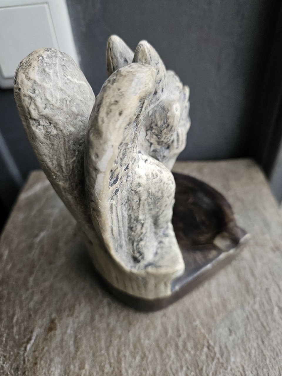 Prachtig Gothic Gargoyle de Paris beeldje met asbak, nette staat