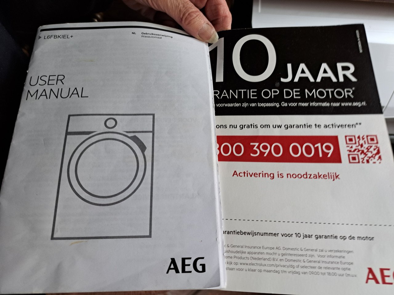Wasmachine AEG december 2021.