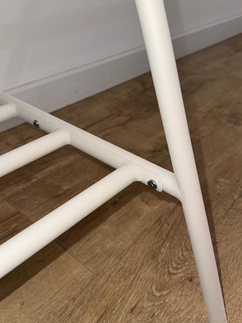 Stalen kledingrek, wit, poedergecoat, stevig, 110 x 155 x 50, top staat