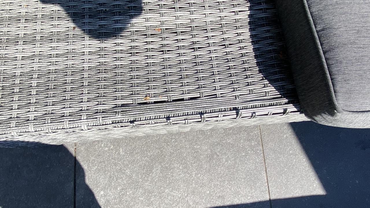 Tuinkussens grijs + gratis wicker loungeset