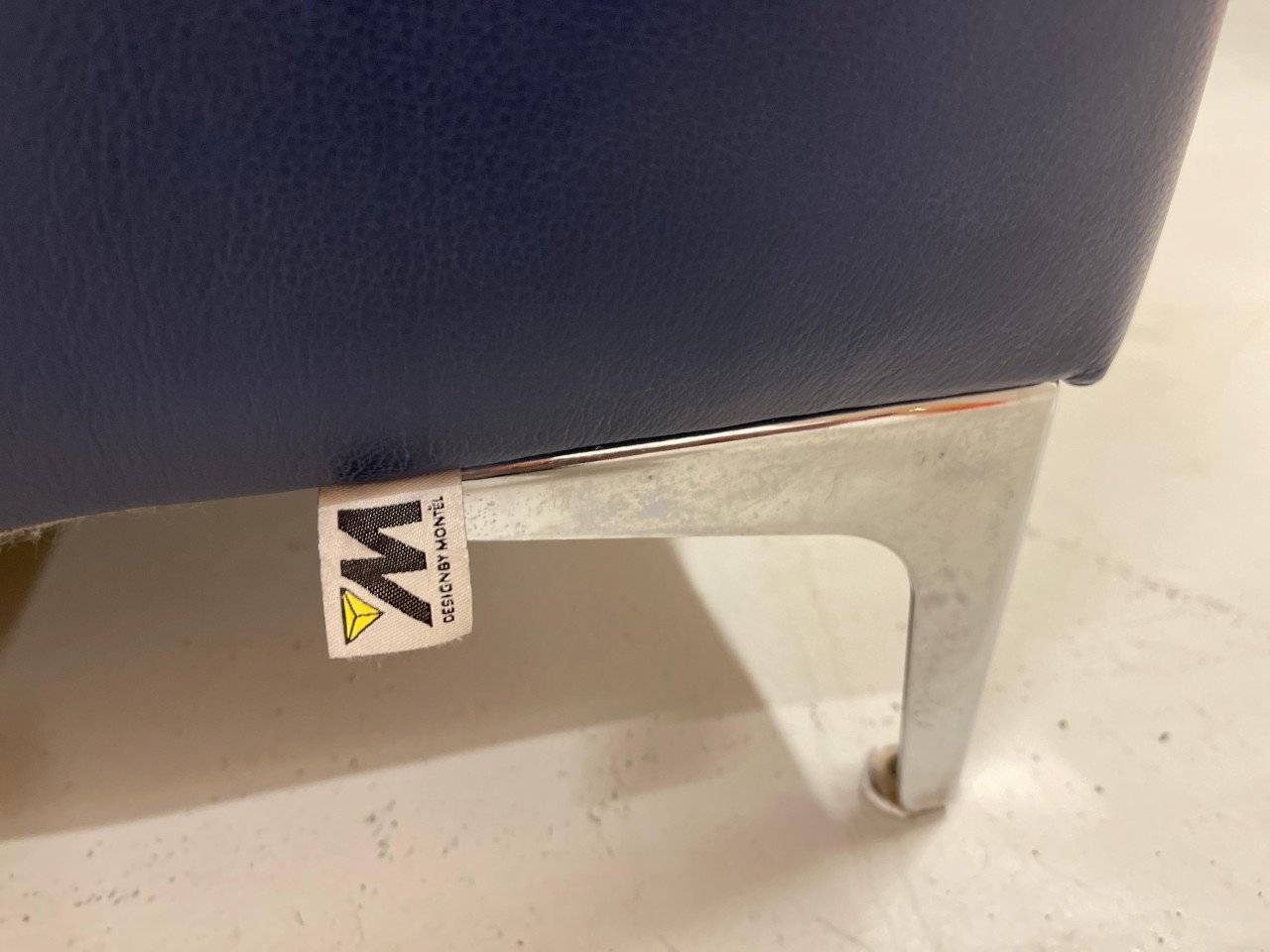 GRATIS LEVERING HEEL NL Montel Blauw Echt Leer U-Bankstel