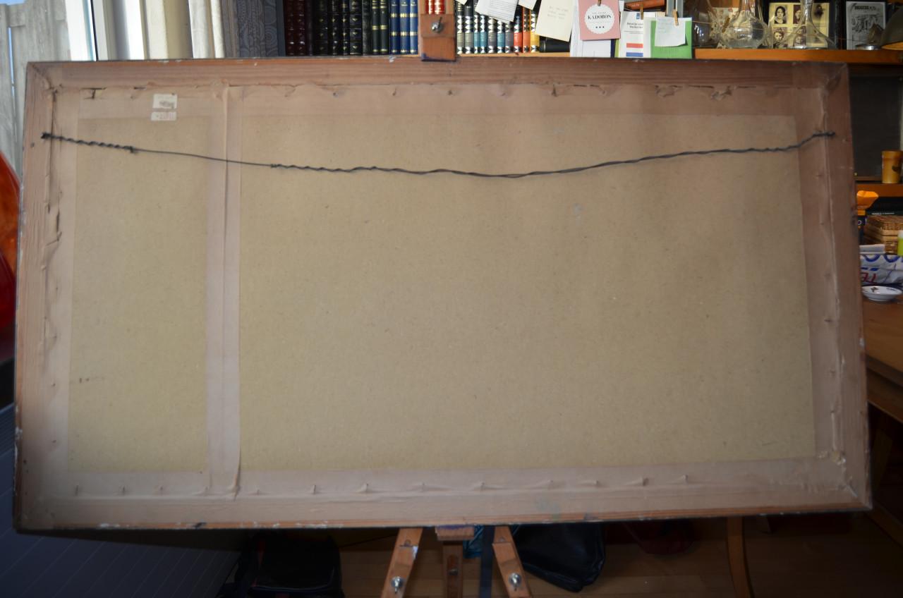 Grote kleurenets (?) Stadsgezicht Brugge, gesigneerd 'van Meulen'