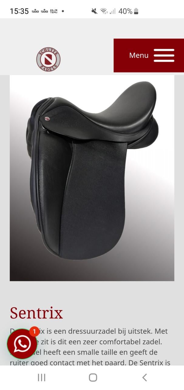Schutte dressuur zadel 18inch