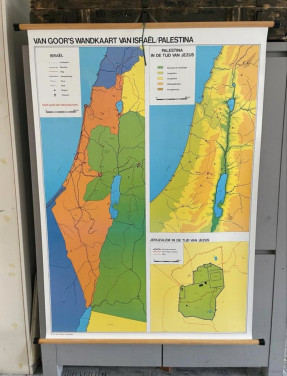 Van Goors Wandkaart / Schoolplaat van Israël / Palestina