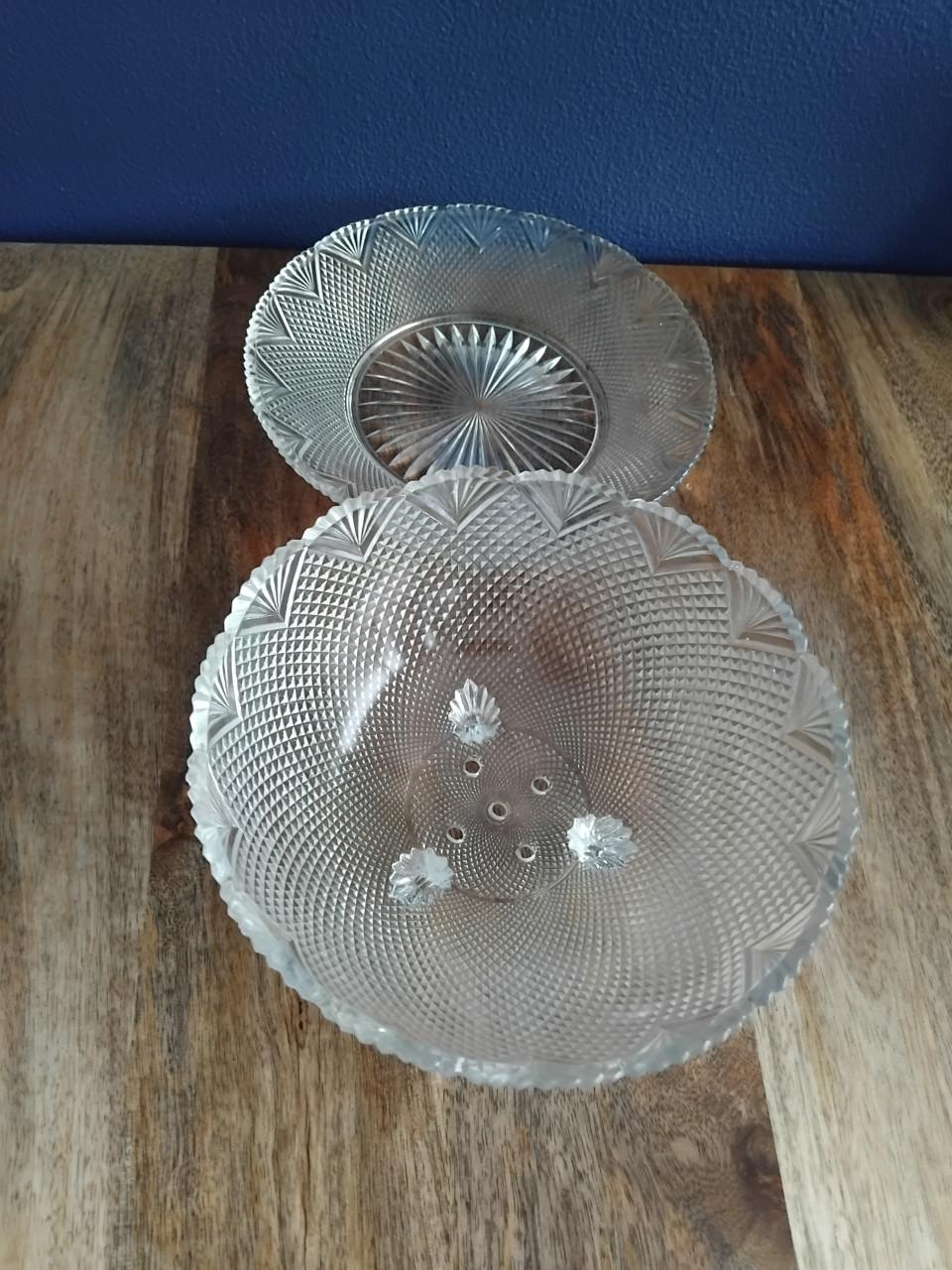 VERKOCHT! Antiek Fruittest / Waaierglas