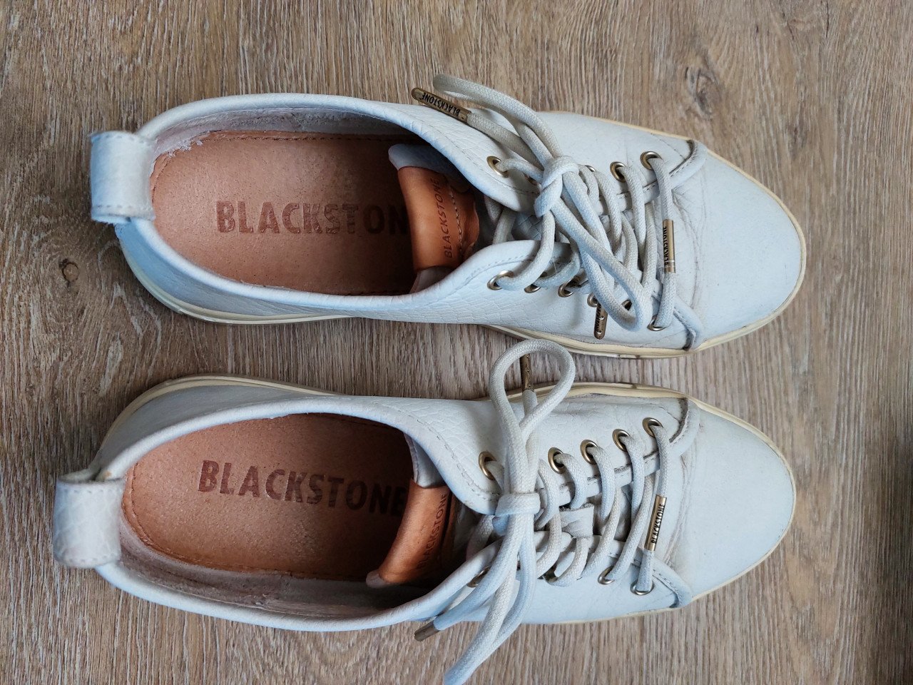 Blackstone dames sneakers nubuck- wit- mt 39- sportschoenen