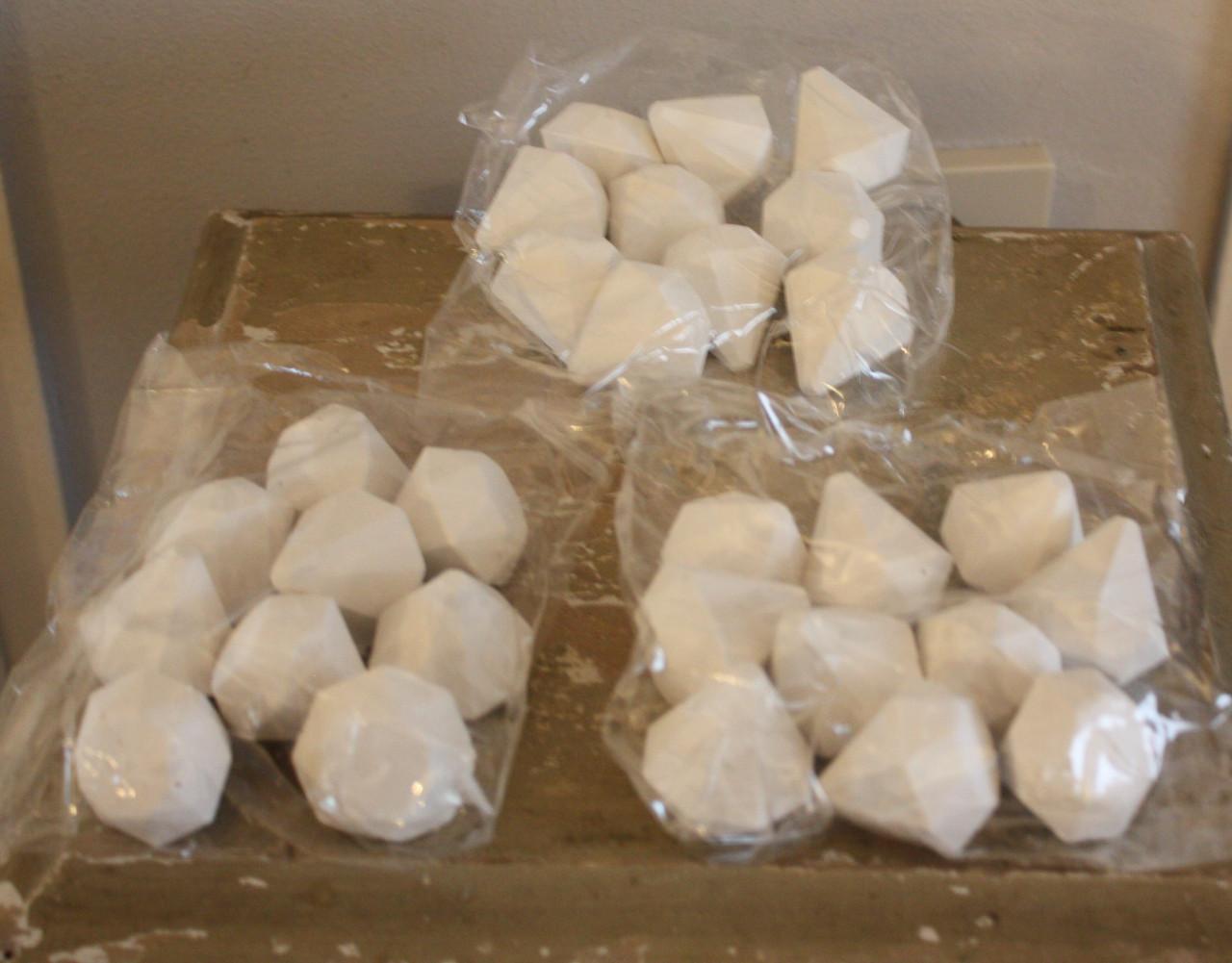 Set van 3 zakjes met stenen diamanten